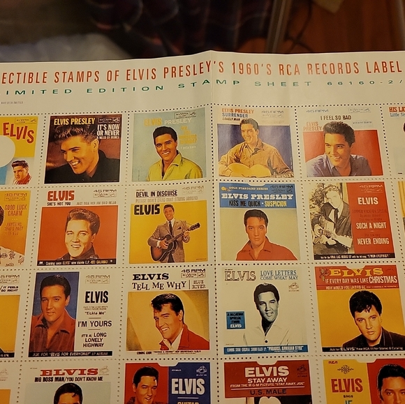 Elvis Presley Album Cover Stamps 72 from the 60's and 70's.. - Picture 6 of 8